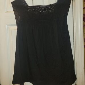 Banana Republic Black Sleeveless with Lace Detail